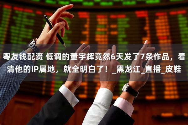 粤友钱配资 低调的董宇辉竟然6天发了7条作品，看清他的IP属地，就全明白了！_黑龙江_直播_皮鞋